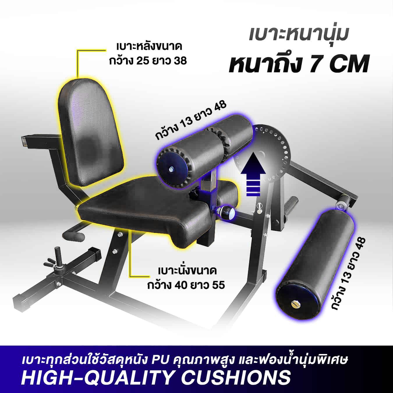 เครื่องบริหารกล้ามเนื้อขา SPORTSYNOLOGY D200 บริหารกล้ามขาด้านนอกและด้านใน (สีดำ)_2
